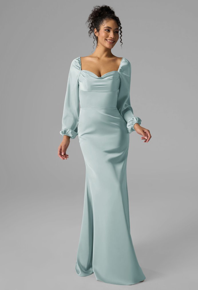 AW Isobelle Mist  Long Bridesmaid Dresses